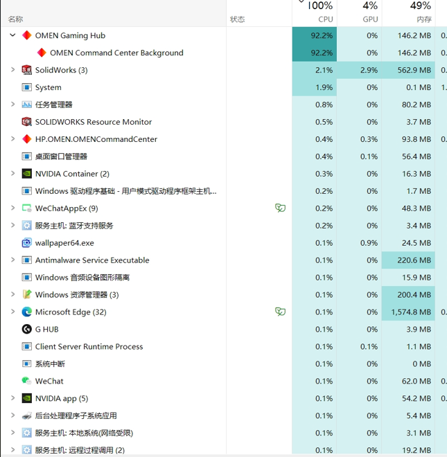 异常占用状态