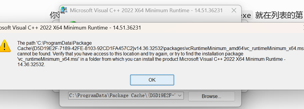 下载软件报Microsoft Visual C++ 2022 X64 Minimum Runtime... - 惠普支持社区 - 1385973