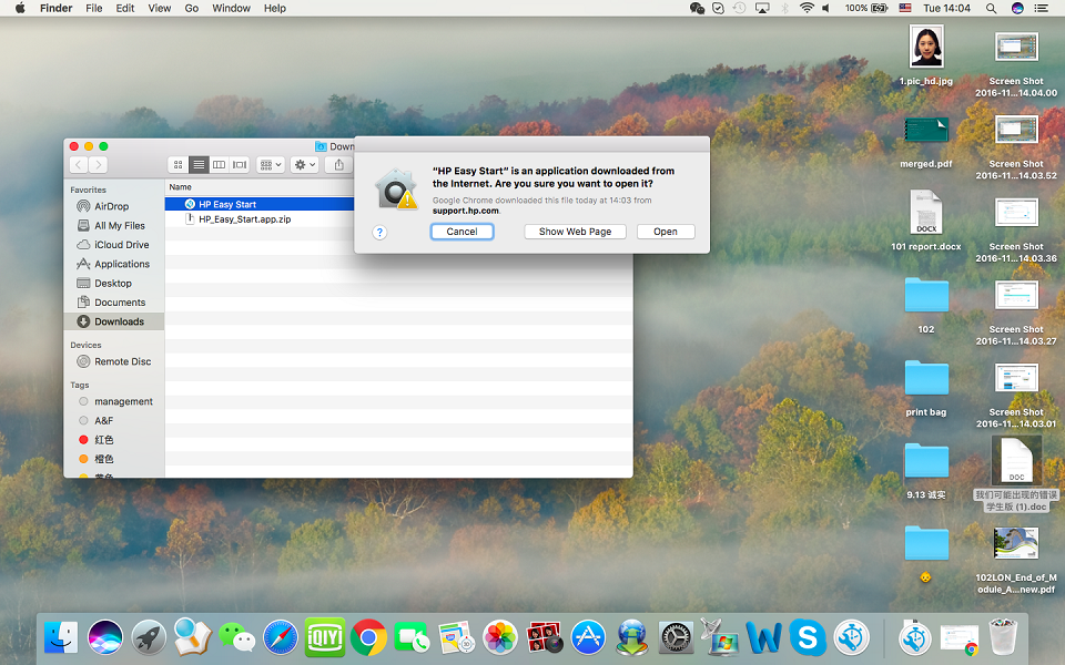 Deskjet 2130驱动 Mac上安装失败