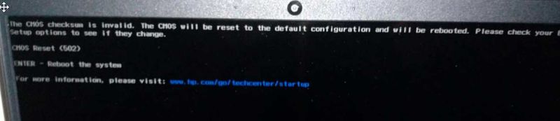 显示 cmos checksum is invalid
