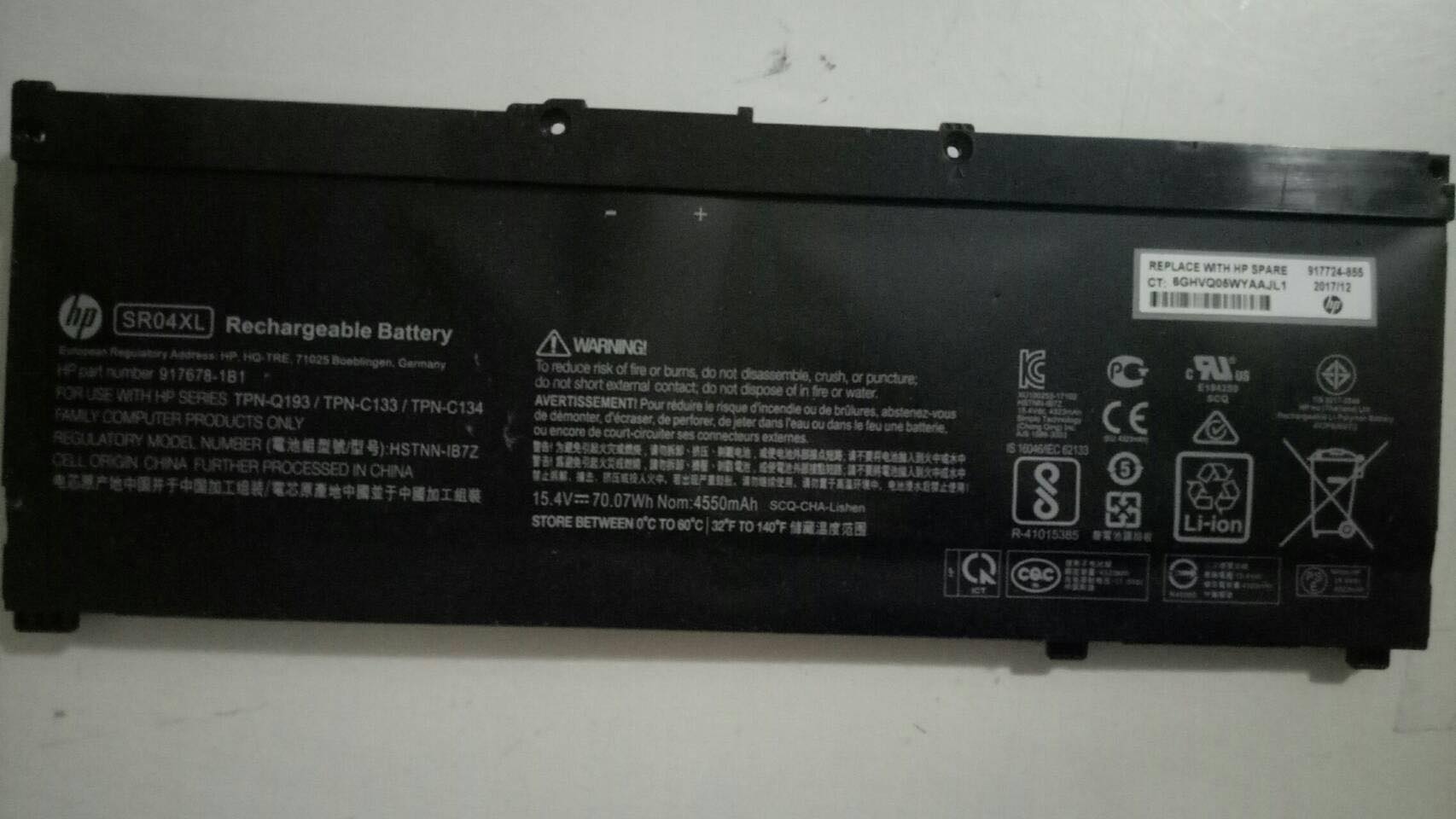 hp pavilion power laptop 15-cb0xx 電池更換- 惠普支持社区- 1168614